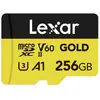 Image de Lexar Carte Gold Micro SDXC UHS-II (256 Go, microSDXC, U3, UHS-II), Carte mémoire, Or