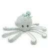 Image de Peluche Ptipotos-Pieuvre maman bebe menthe