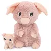 Image de Les Déglingos Les PTIPOTOS by Peluche BARBEKIOU Cochon Maman and Bebe Rose