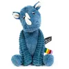 Image de Les Deglingos peluche bleu rhinocéros 35 cm