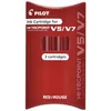 Image de Cartouches Dencre Pour Stylo Roller V5/v7 Rouge