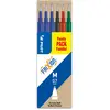 Image de Pilot, Cartouche de rechange + encrier, FriXion Recharges par 6 standard noir/bleu/rouge/vert (Multicolore, 0.70 mm, 6 pcs)