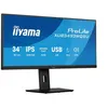 Image de iiyama ProLite XUB3493WQSU-B6 - Écran LED - 34" - 3440 x 1440 UWQHD @ 120 Hz - IPS - 400 cd/m² - 1000:1 - 1 ms - 2xHDMI, DisplayPort - haut-parleurs - noir mat