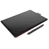 Image de Wacom One by Wacom - Numériseur - droitiers et gauchers - 21.6 x 13.5 cm - électromagnétique - filaire - USB - noir, rouge