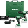 Image de Hitachi, Perceuse + Visseuses sans fil, HIKOKI ZESTAW 18V KC18DAW (DV18DA+WH18DA) (Clé à chocs)