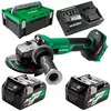 Image de Hikoki, Meuleuse d'angle, Meuleuse d'angle sans fil 125 mm Kit G3613DVE 2,5 Ah (125 mm)