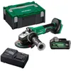 Image de Meuleuse à interrupteur autobloquant et frein Brushless 18 V 125 mm - HIKOKI - avec batterie 18V 5Ah - chargeur - HitCase III - G1813DEWQZ