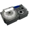 Image de Casio XR-12WE1 - Auto-adhésif - noir sur blanc - Rouleau (1,2 cm x 8 m) 1 cassette(s) bande d'étiquettes - pour Disc Title Printer CW-L300; KL 170, 60, 60SR, 780, 8100; Labemo MEP-K10