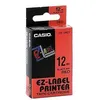 Image de Casio XR-12RD1 - Auto-adhésif - Noir sur rouge - Rouleau (1,2 cm x 8 m) 1 cassette(s) bande d'étiquettes - pour KL 170, 60, 60SR, 780