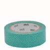 Image de Masking Tape - Pois Samekomon vert - 15 mm x 7 m