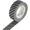 Image de Masking tape rayé noir - 1,5 cm x 7 m