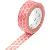 Image de Masking tape étoiles rouge Asanoha Shuaka - 1,5 cm x 7 m
