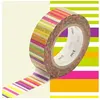 Image de Masking tape multi lignes couleurs - 1,5 cm x 7 m