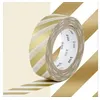 Image de Masking tape à rayures - Doré - 1,5 cm x 7 m