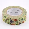 Image de Ruban adhésif - Masking Tape / Watercolor flower - 7m x 15mm