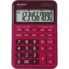 Image de Sharp, Calculatrice, Calculatrice de bureau 10 chiffres rouge (Fonctionnement sur piles, Panneau solaire)