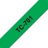 Image de BROTHER P-TOUCH TC-701 noir sur vert 12mm