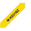 Image de Brother M-K631BZ - Noir sur jaune - Rouleau (0,9 cm x 8 m) 1 cassette(s) bande non plastifiée - pour P-Touch PT-55, PT-65, PT-75, PT-85, PT-90, PT-BB4