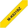Image de Brother, Ruban d'étiquetage, M-K631bz (1.20 cm, Jaune, Noir)