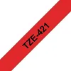 Image de Ruban Brother_tze421 Laminé 9 Mm Noir/rouge