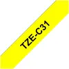 Image de Brother, Ruban d'étiquetage, Tze-C31 (1.20 cm, Noir)