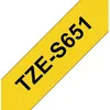 Image de Ruban Brother Tzes651 24mm Adhésif Noir/jaune