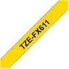 Image de Brother, Ruban d'étiquetage, Tze-Fx611 (0.60 cm, Jaune, Noir)