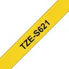 Image de Ruban Brother Tzes621 9mm Adhésif Noir/jaune