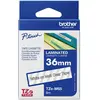 Image de Brother, Ruban d'étiquetage, Cartouche de bande d'étiquettes laminées mates TZeM65 White sur fond transparent, TZe, 8 m, 3,6 cm (3.60 cm, Transparent)