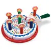 Image de Gâteau D'Anniversaire En Bois, Aliments en bois, Jeu d'imitación, Jouet créatif, Accesoires