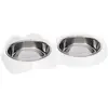Image de Gamelle double pour chat Catit Pixi Blanc 2x200 ml / 32x17x6 cm 33/43875