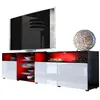 Image de DUSINE MEUBLE TV MASSIMO Noir et Blanc LED RGB