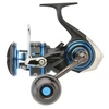 Image de Moulinet Spinning Exo Daiwa Saltist MQ 2021 : Capacité Nylon - 300m/0,40mm , Frein - 15kg, Poids - 630g, Ratio - 5.7:1, Récupération - 122cm, Taille Moulinet - 14000H