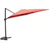 Image de Parasol terracotta déporté carré 3 x 3 m rotatif à 360 PALATINO