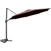 Image de Parasol marron droit rond 3,5 x 3,5 m rotatif à 360 CASTILLO