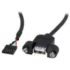 Image de StarTech.com Câble Adaptateur USB 2.0 Header Carte Mere Interne vers Externe