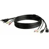 Image de StarTech.com Câble de commutateur KVM DisplayPort USB 4 en 1 de 1,8 m avec audio et microphone