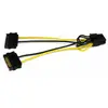 Image de StarTech.com Câble adaptateur d'alimentation SATA vers carte vidéo PCI Express 8 broches de 15 cm