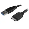 Image de StarTech.com Câble SuperSpeed USB 3.0 slim A vers Micro B de 0,5 m - Mâle / Mâle - Noir