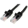 Image de StarTech.com Câble réseau Cat5e UTP sans crochet de 3m - Cordon Ethernet RJ45 anti-accroc - M/M - Noir