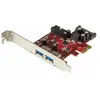 Image de StarTech.com Carte contrôleur PCI Express à 4 ports USB 3.0 - 2 externes 2 internes - Adaptateur PCIe avec alimentation SATA