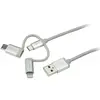 Image de StarTech.com Câble multi chargeur USB 1 m - Lightning USB-C Micro-B