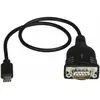 Image de StarTech.com Câble Adaptateur USB-C vers DB9 (série RS232) 40 cm pour Scanners, Imprimantes - M/M - Noir