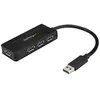 Image de StarTech.com Hub USB 3.0 à 4 ports - Mini hub avec port de charge - Adaptateur d'alimentation inclus