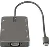 Image de StarTech.com Adaptateur multiport USB-C vers HDMI 4K 30 Hz ou VGA, Hub 3 ports USB 3.0, RJ45, SD/microSD et Power Delivery 100W