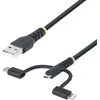 Image de StarTech.com Câble 3-en-1 USB-A vers micro USB / USB-C / Lightning (1 m)