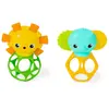 Image de Btl babytolove Set de 2 hochets lion éléphant - Jaune