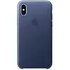 Image de Apple Coque en cuir pour iPhone XS Max - Bleu nuit
