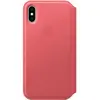 Image de Apple iPhone XS Leather Folio - Rose Pivoine