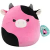 Image de Squishmallows - Peluche Pollyanna la vache noire et rose 30 cm